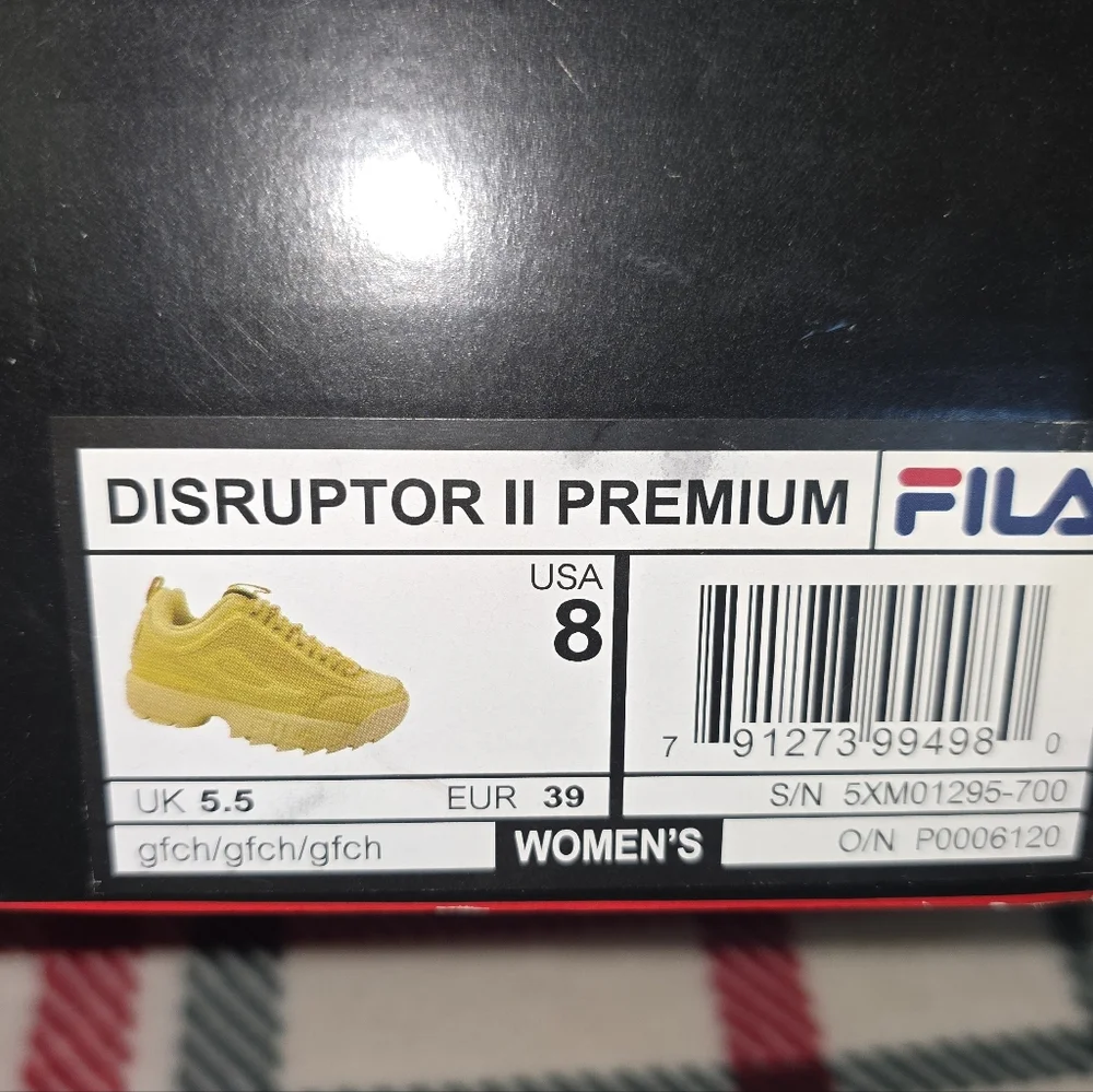 Fila Disruptor II Premium Yellow Sneakers - Picture 6 of 9
